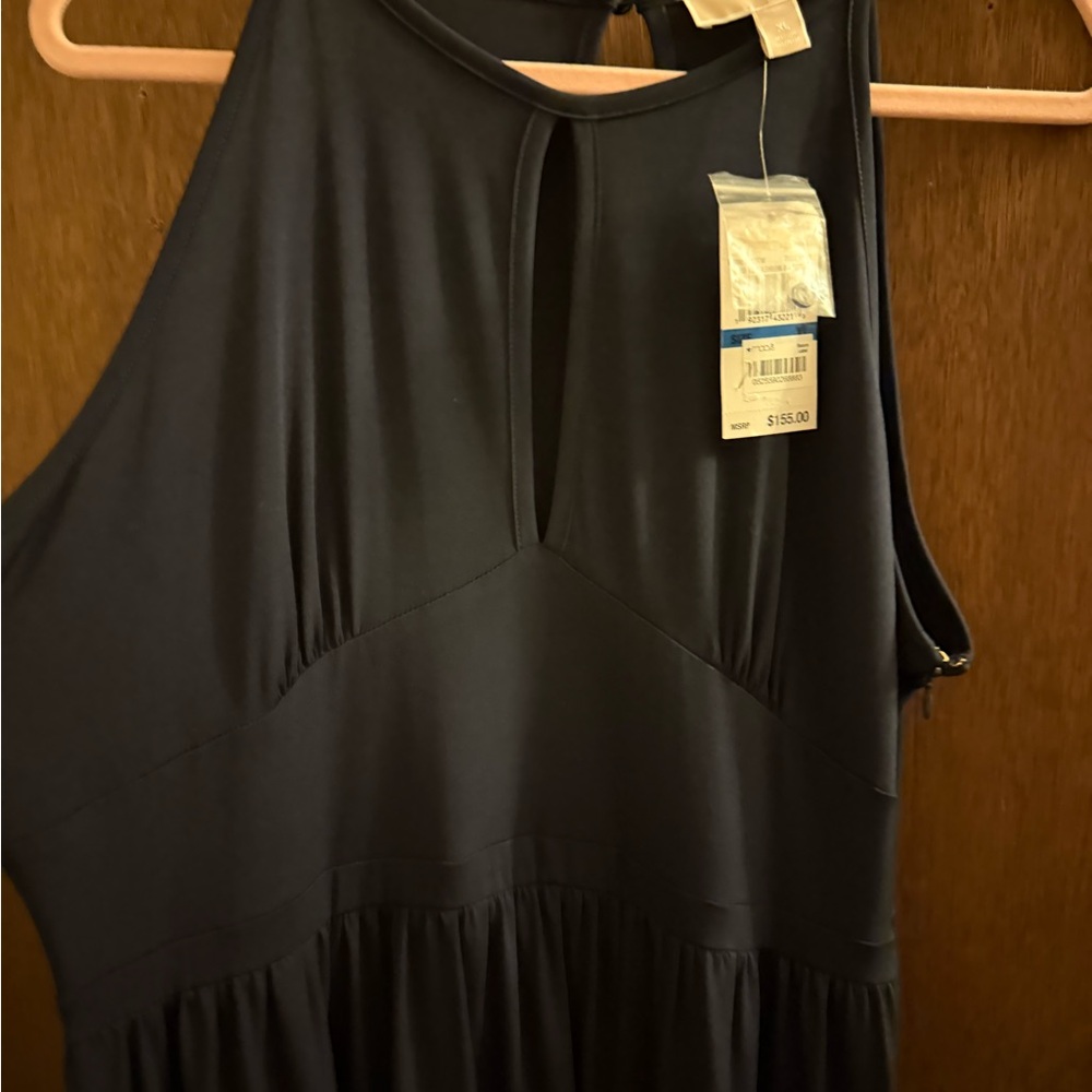Michael Kors Blue Halter Keyhole Dress New With Tags - Picture 3 of 3
